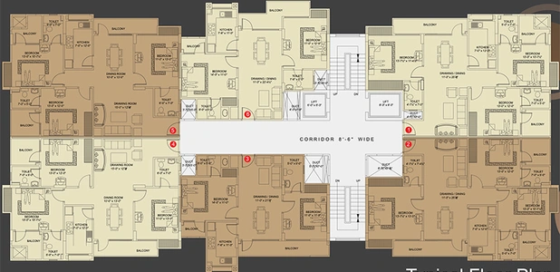 Floor Plan of DND Samriddhi Residency in Jagatpura, Jaipur - Image 264319
